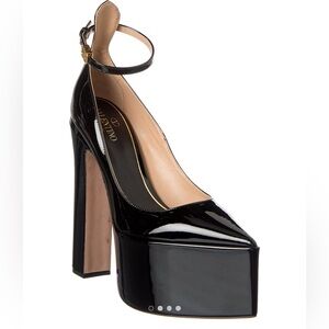 Valentino Tan-Go 165 Patent Platform Pump size 39.5